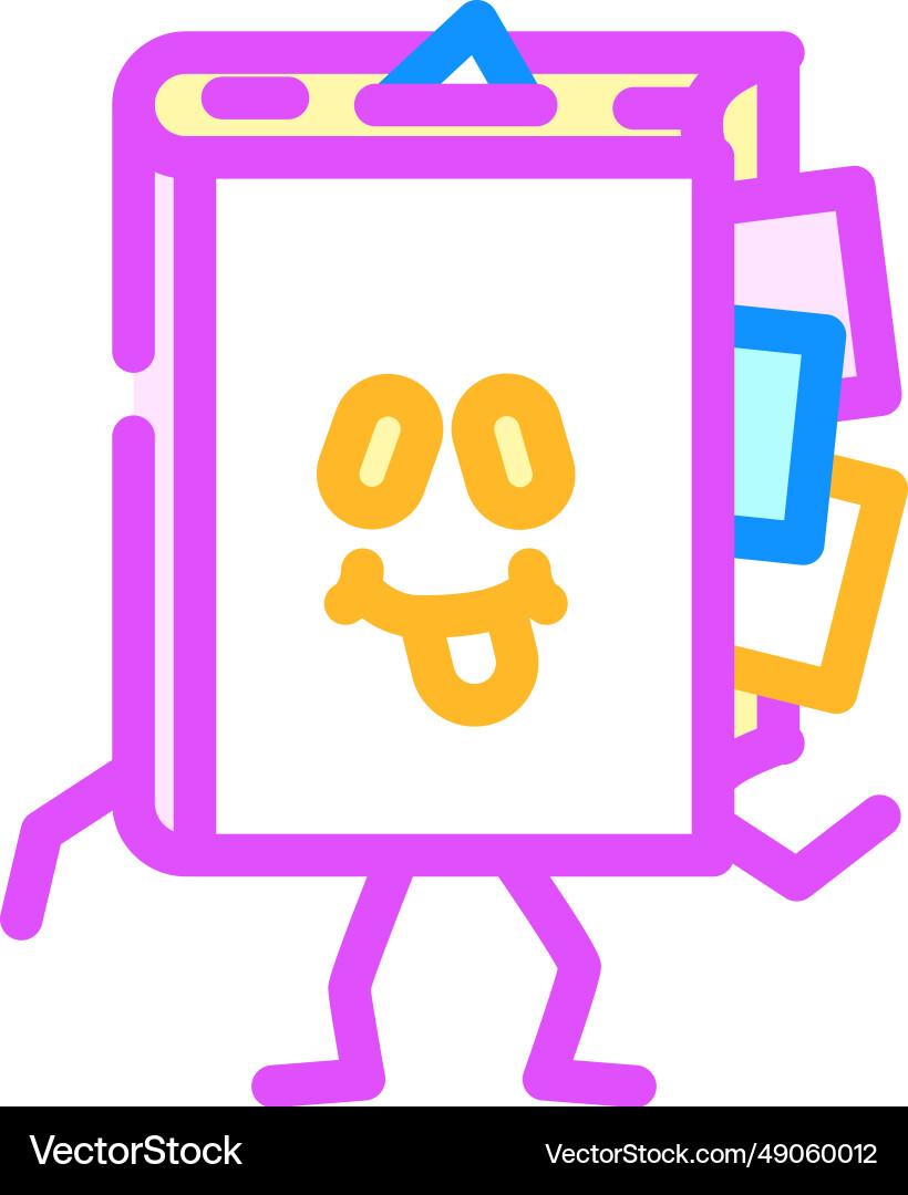 Knowledge book character color icon Knowledge book character color icon vector image