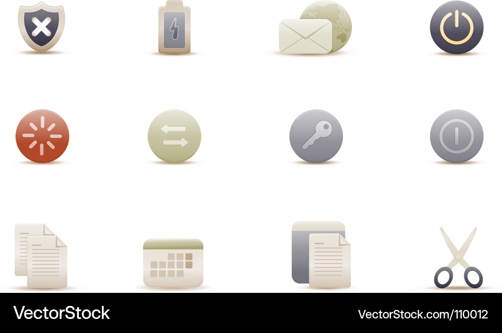 Modern Computer Icons vector image