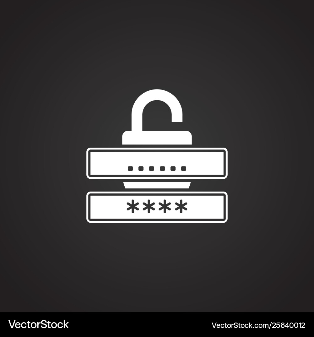Password related icon on background for graphic Password related icon on background for graphic Vector Image