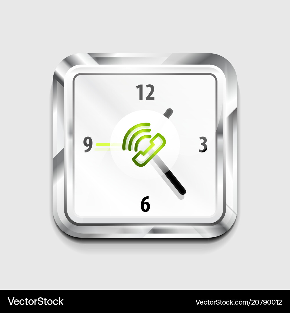 Phone button call support idea Phone button call support idea vector image