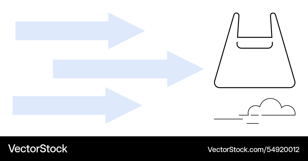 Plastic bag and pollution concerns featuring Vector Image