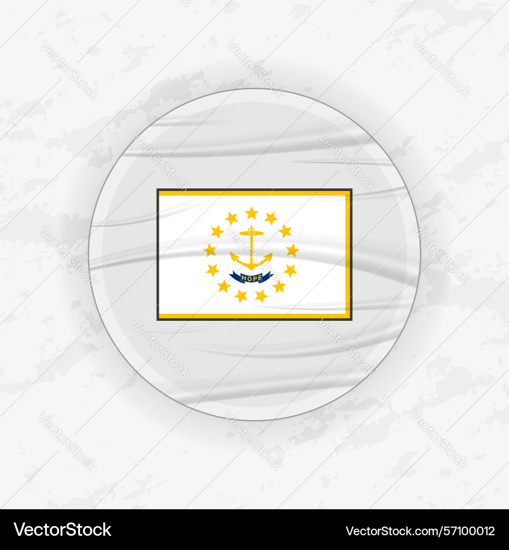 Rhode islander flag in a circular emblem design Vector Image
