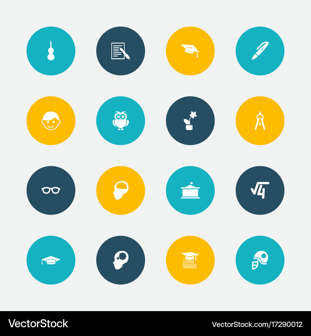 Set of 16 editable science icons includes symbols vector image