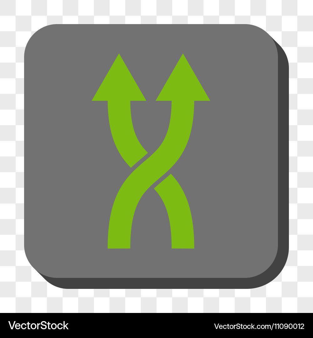 Shuffle arrows up rounded square button vector image