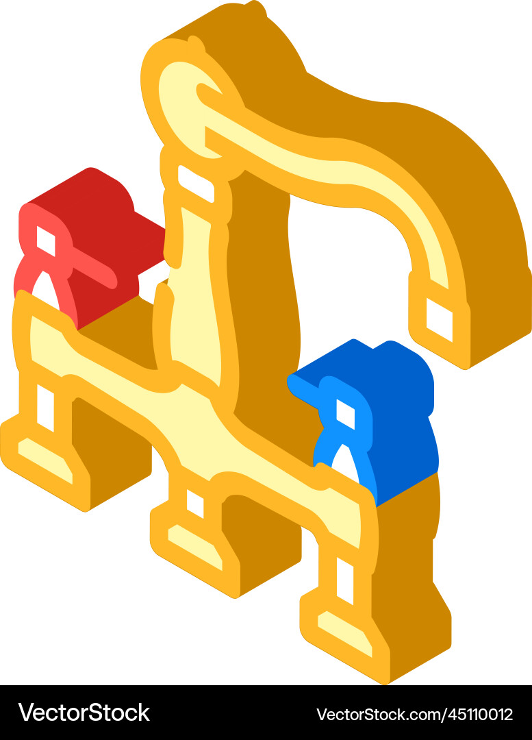 Silver faucet water isometric icon Royalty Free Vector Image