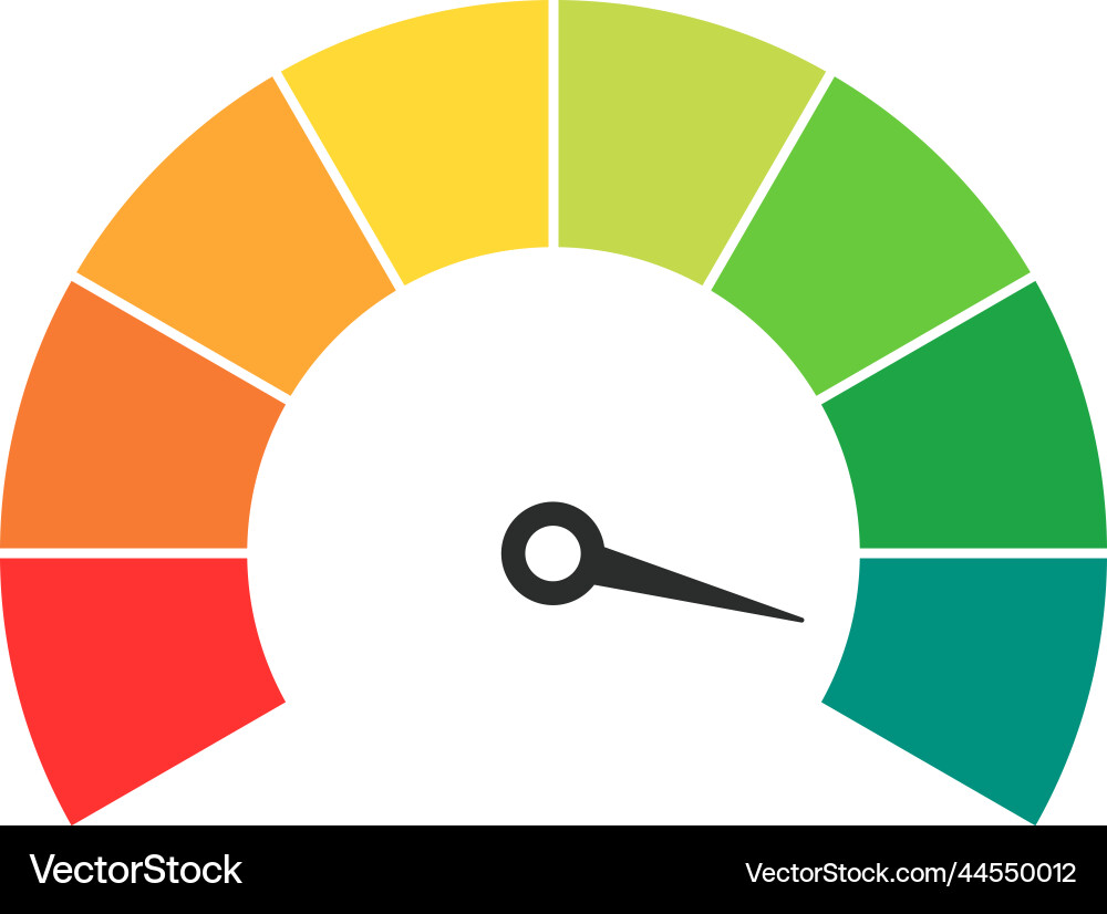 Speedometer meter with arrow for dashboard Speedometer meter with arrow for dashboard vector image