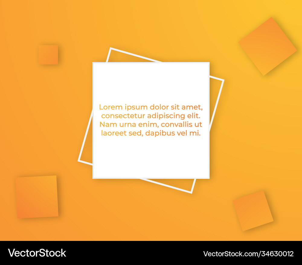 Summer gradient orange square polygon pattern vector image