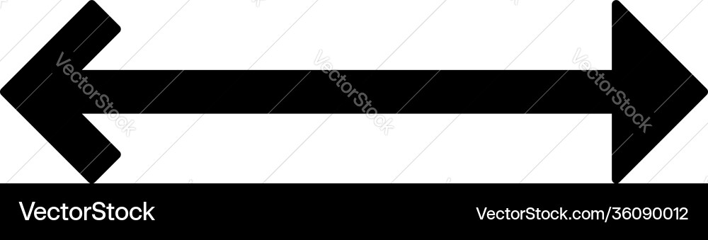 Two differently shaped arrows pointing vector image