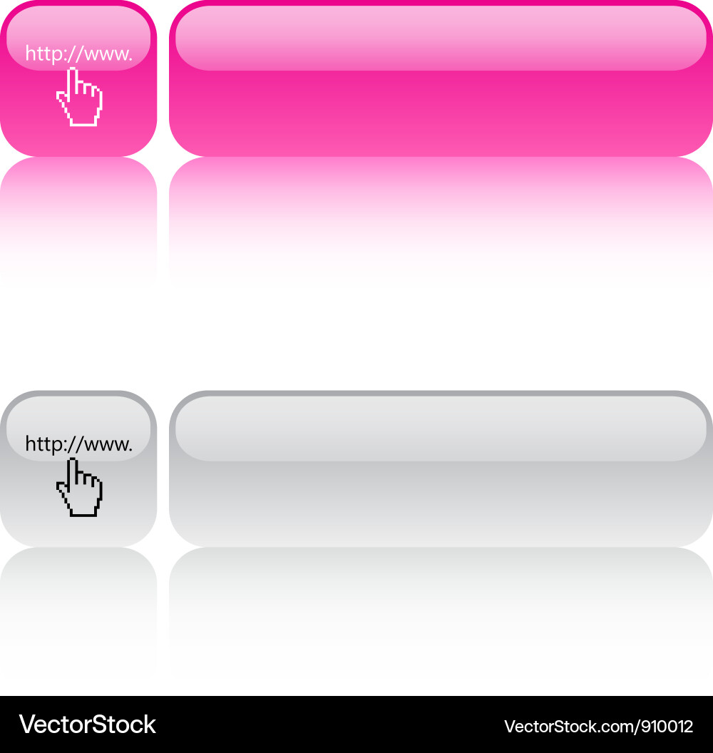 WWW Button - Square Icon vector image