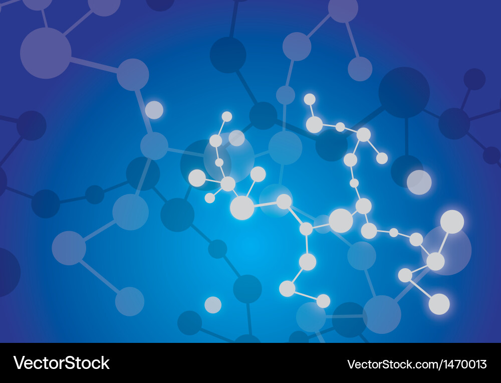 Abstract molecular structure background vector image