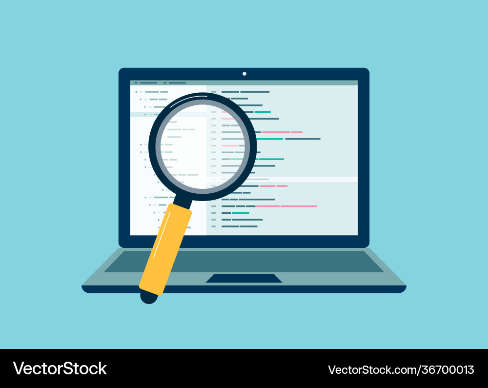 Anwendung Debugging & Code Testing vektorbild