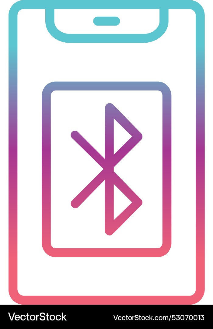 Bluetooth line gradient design Vector Image