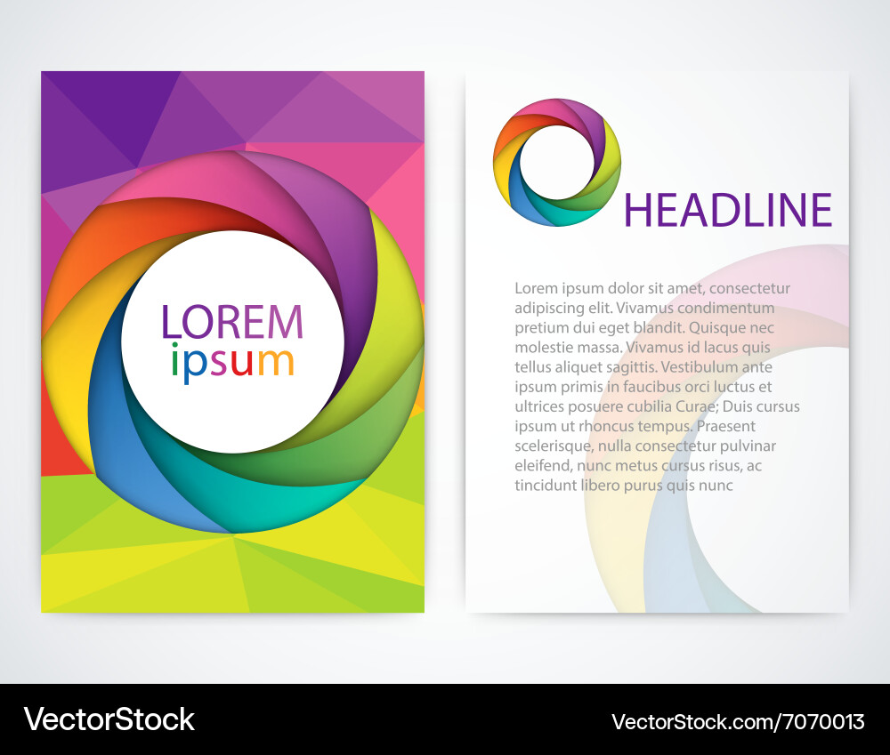 Colorful Brochure Template Vector Image