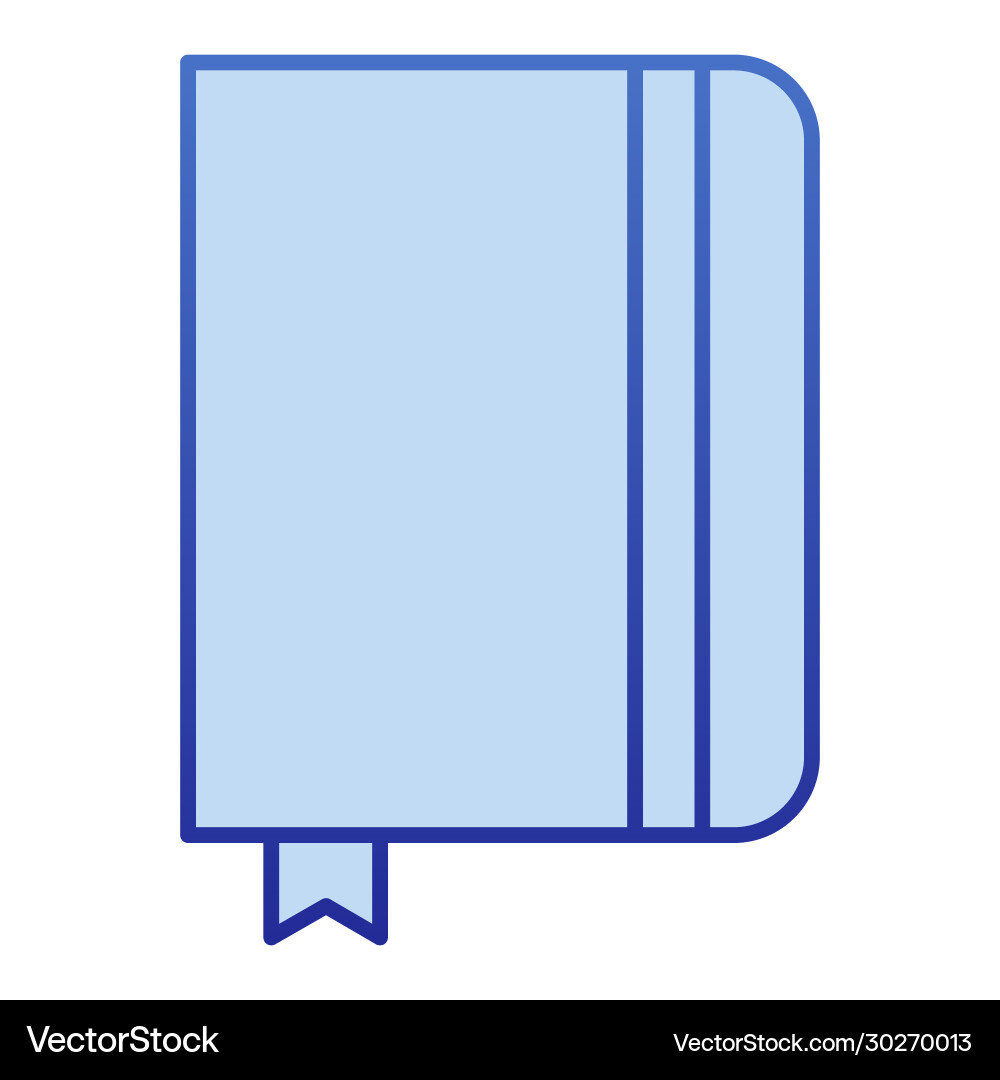 Copybook color icon notepad with elastic Copybook color icon notepad with elastic vector image
