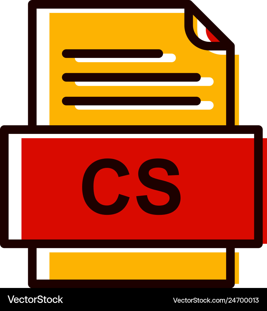 Cs file document icon vector image