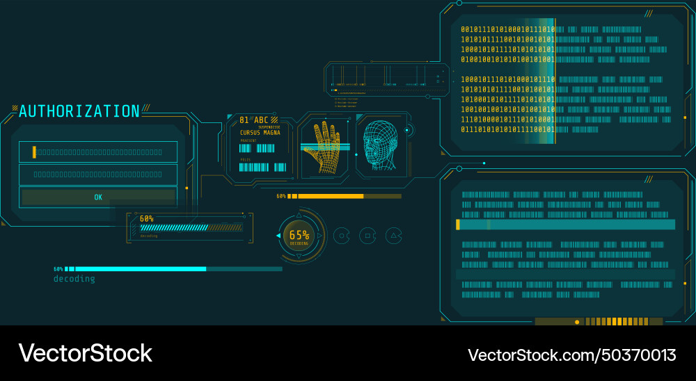 Data decoding program interface with authorization Data decoding program interface with authorization vector image
