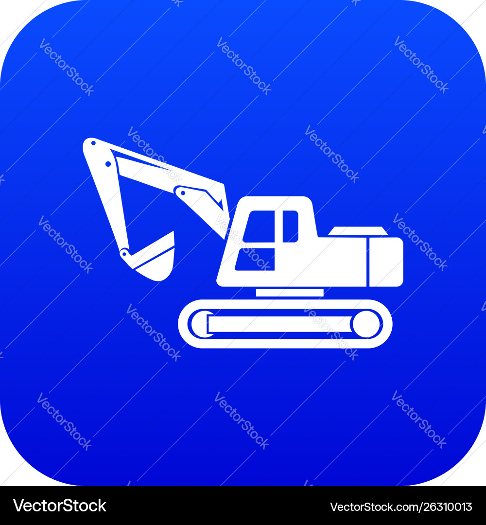 Digging machine icon simple style Vector Image