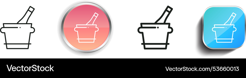 Drink icon thin linear regular and button style vector image