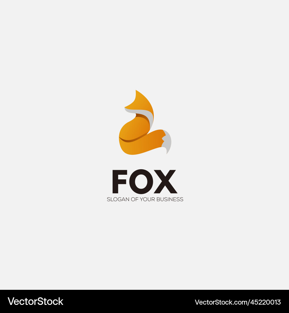 Fox Logo Design Farbverlauf Fox Logo Design Farbverlauf vektorbild
