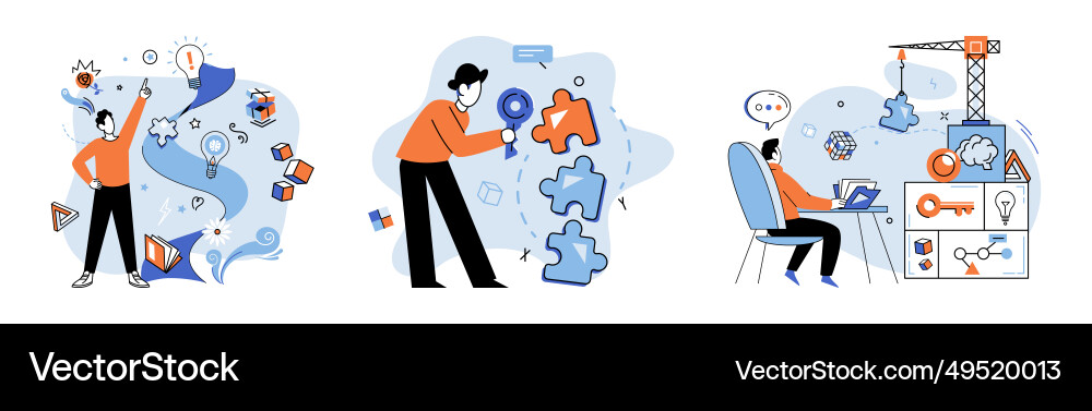 Logical thinking analysis empowers us to make Logical thinking analysis empowers us to make vector image