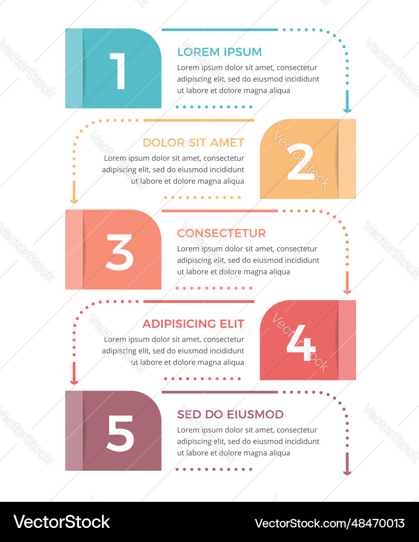 Minimal Business Workflow Template vector image