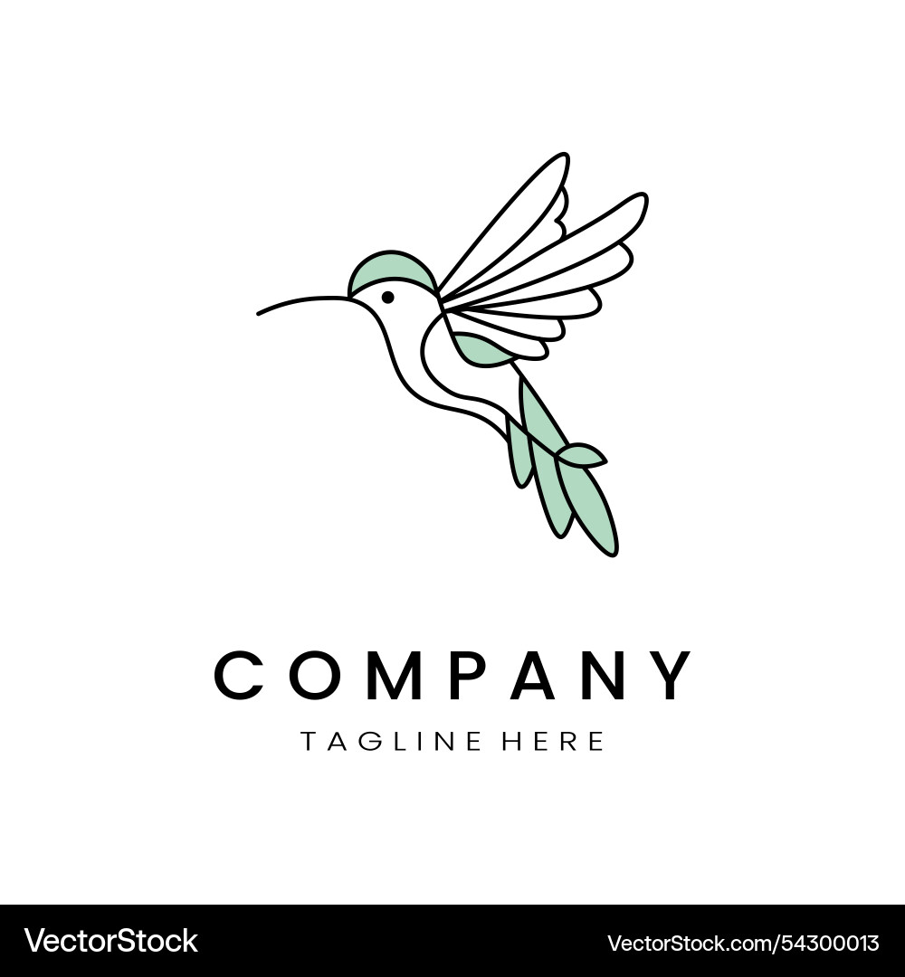 Minimalistic and simple hummingbird Minimalistic and simple hummingbird Vector Image
