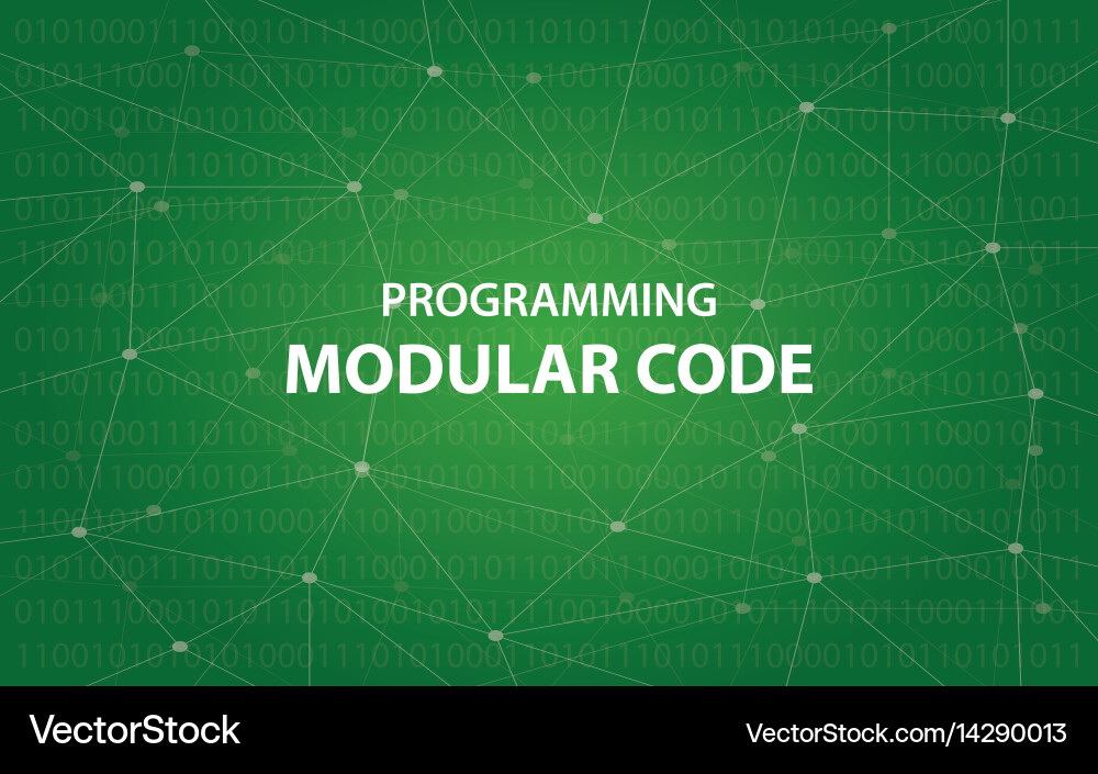 Programming modular code concept vector image