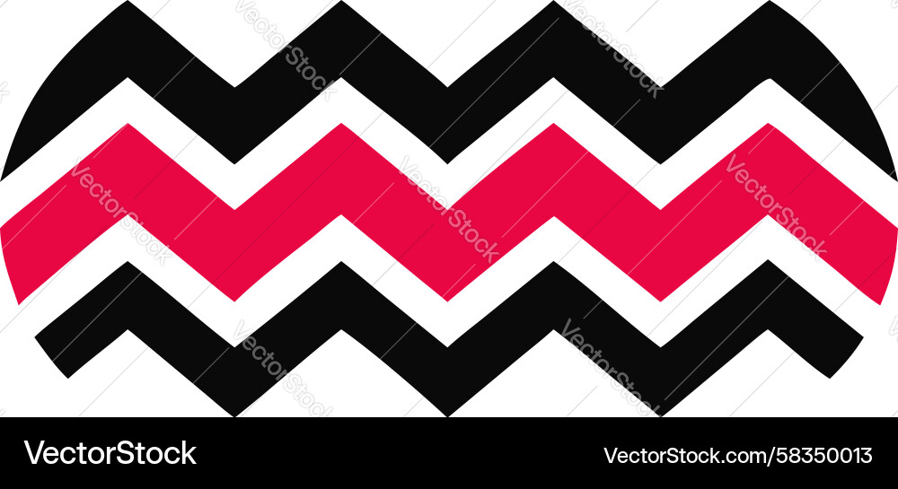 Red Black Zigzag Pattern Vector Image