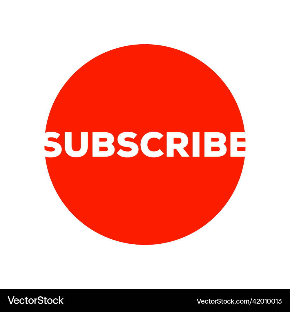 Subscribe button icon typography Subscribe button icon typography Vector Image