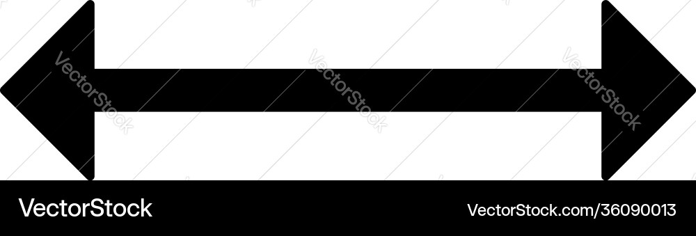 Two small black arrows pointing in different vector image
