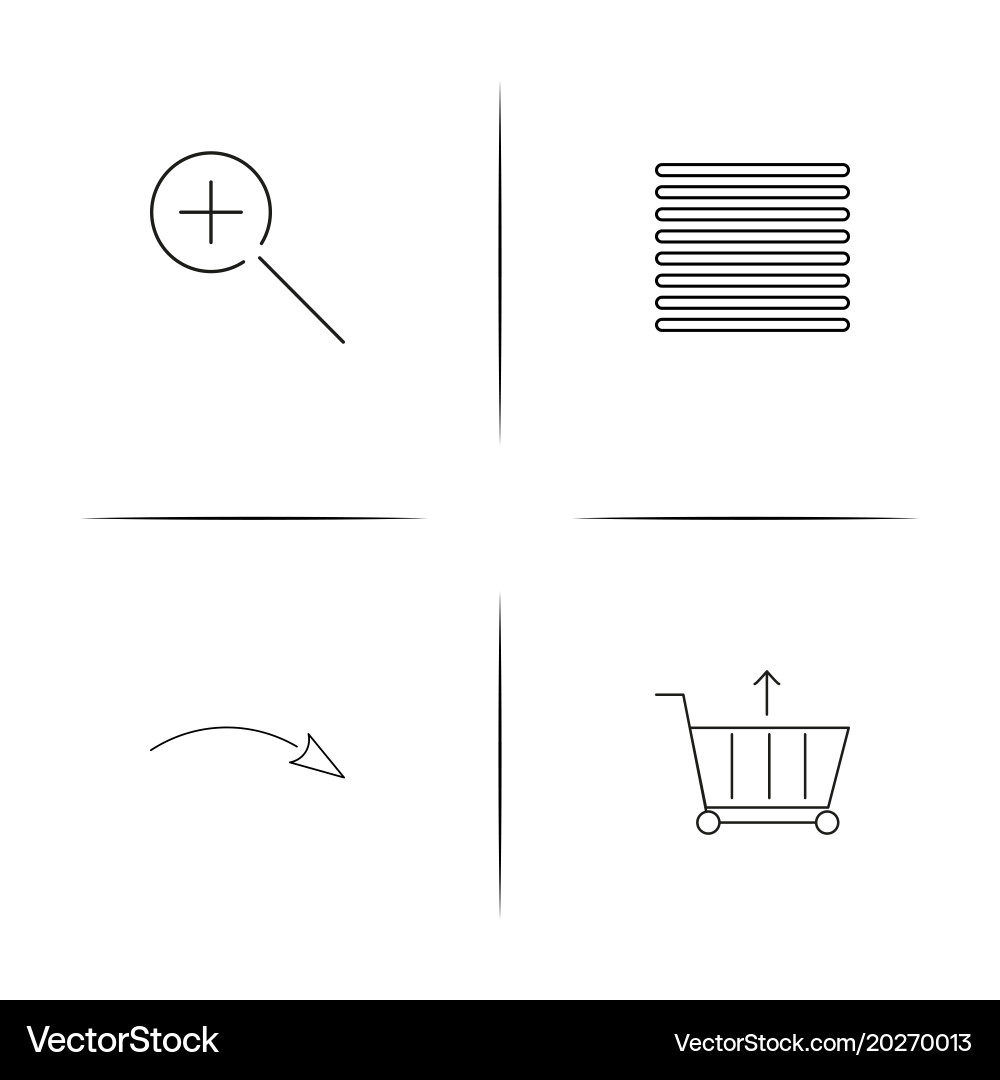 Web linear simple icon setoutline icons Vector Image