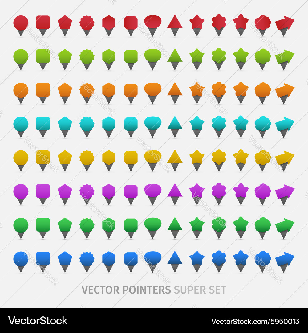Webdesign pointers vector image