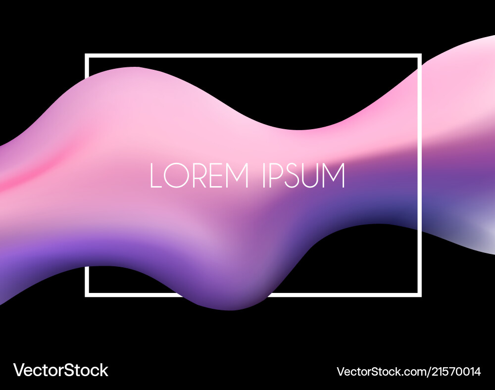 Abstract background with 3d shape in white frame Vector Image