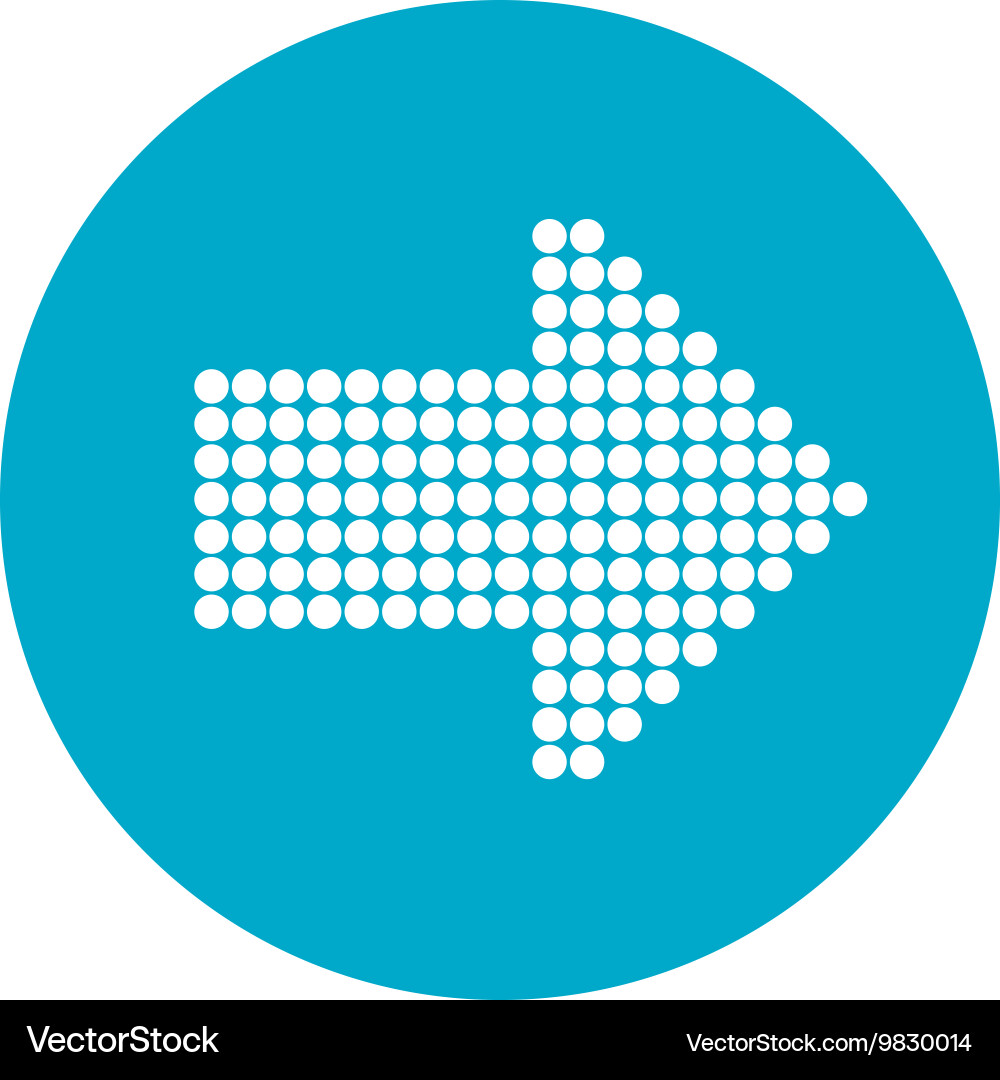 Arrow pointing right inside circle icon Vector Image