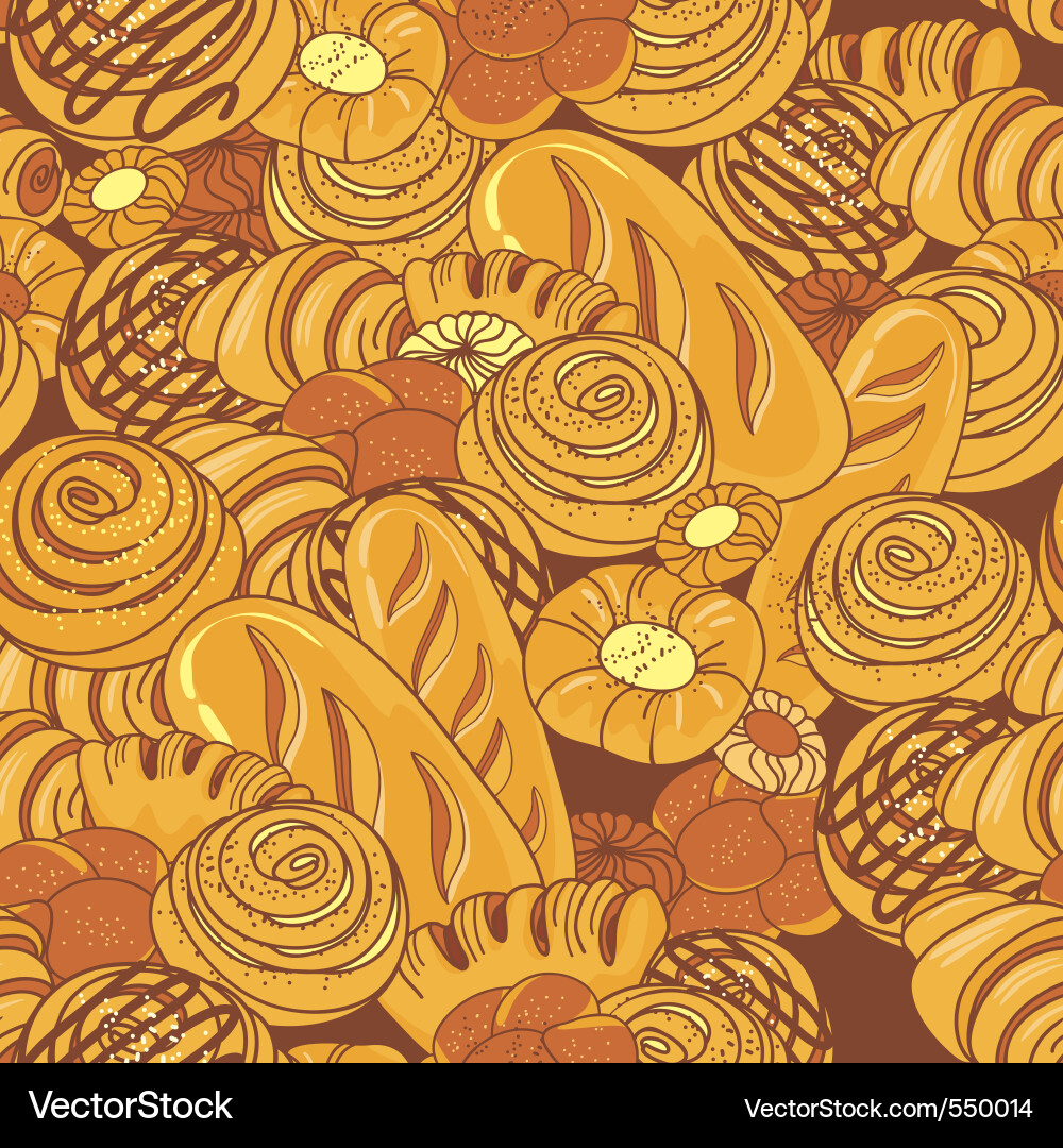 Bakery Seamless Pattern vector image