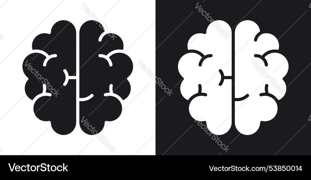 Brain icon set Vector Image