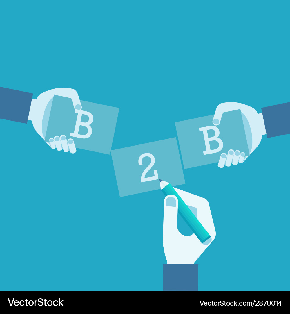 Business 2 concept Royalty Free Vector Image - VectorStock