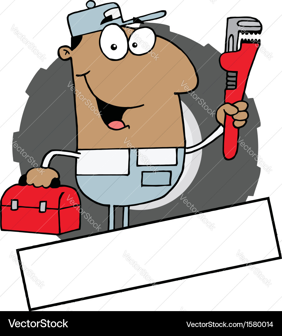 Caroon plumber Royalty Free Vector Image - VectorStock