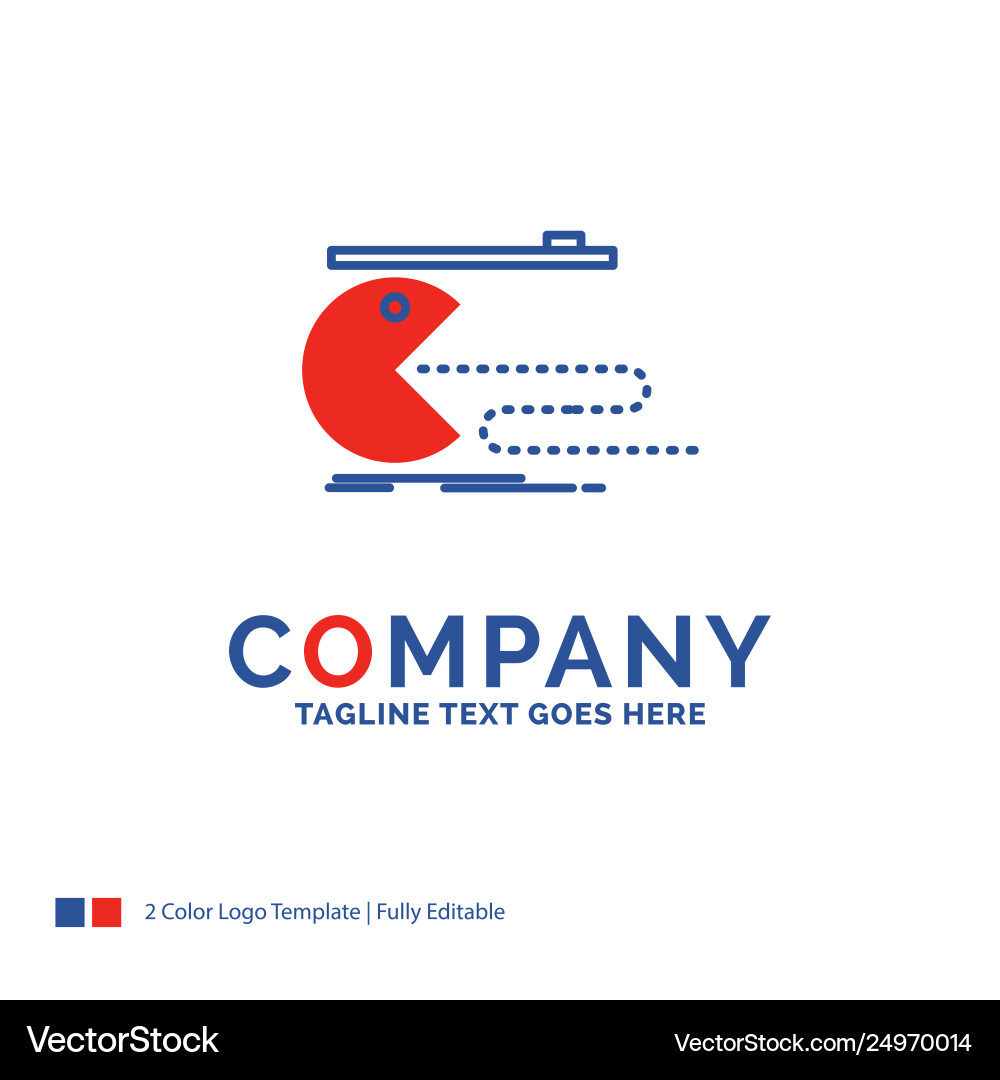Company name logo design for character computer Company name logo design for character computer vector image