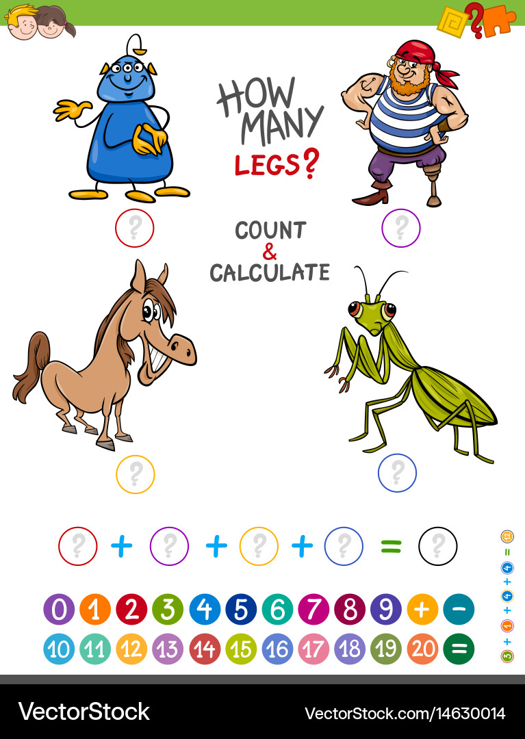 Count ant add game for children vector image