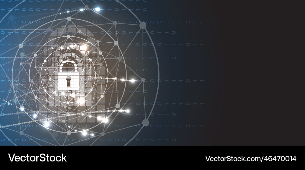 Cyber security and information or network Cyber security and information or network vector image