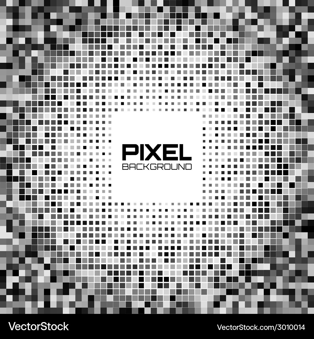 Dark Gray Pixel Grid Background vector image