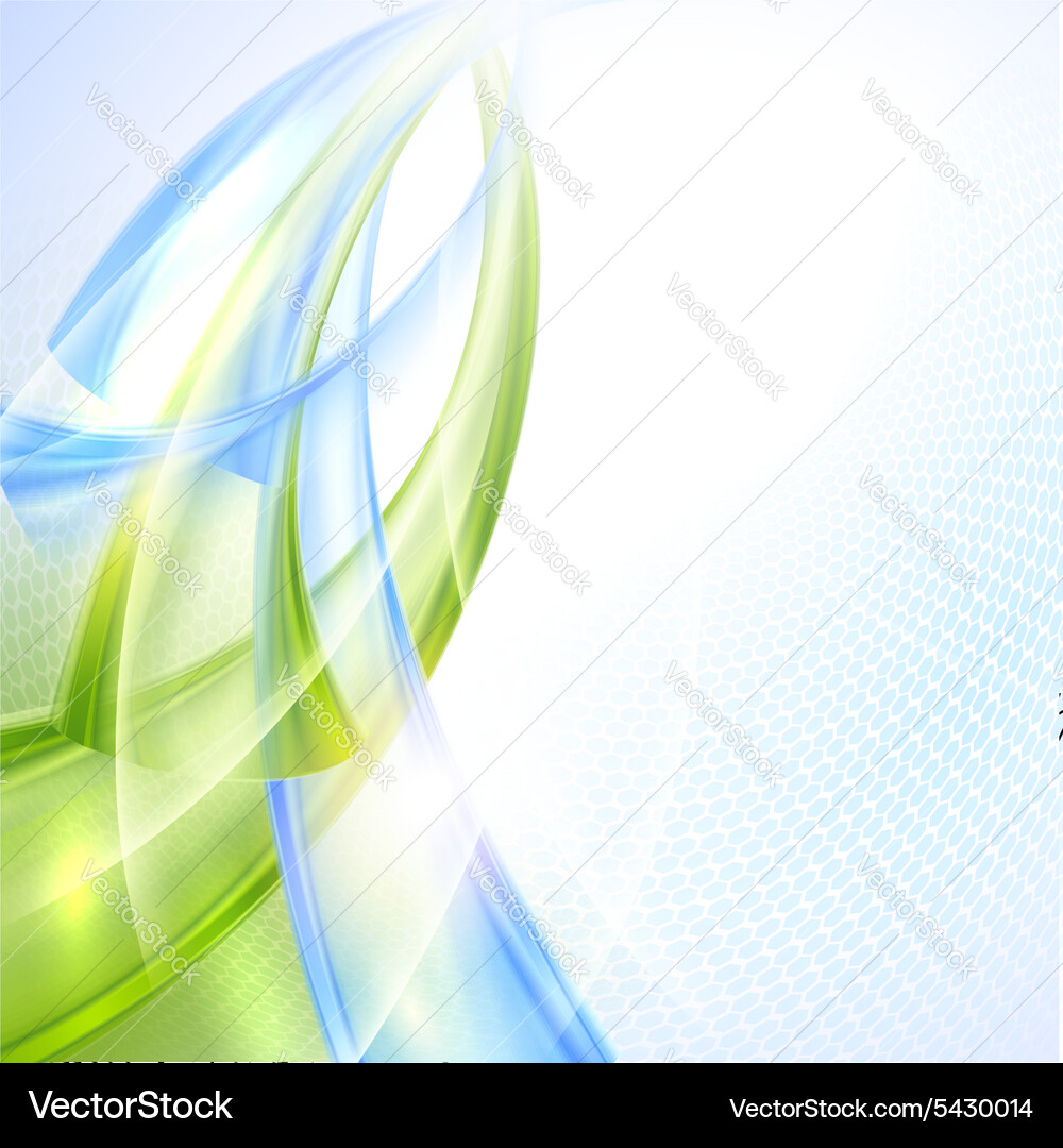 Dynamic Blue and Green Wave Pattern vector image
