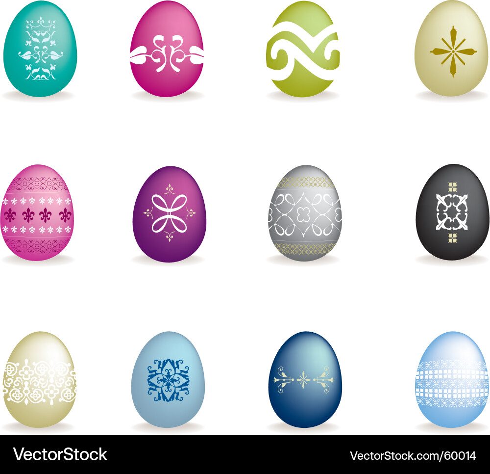Easter eggs Royalty Free Vector Image - VectorStock