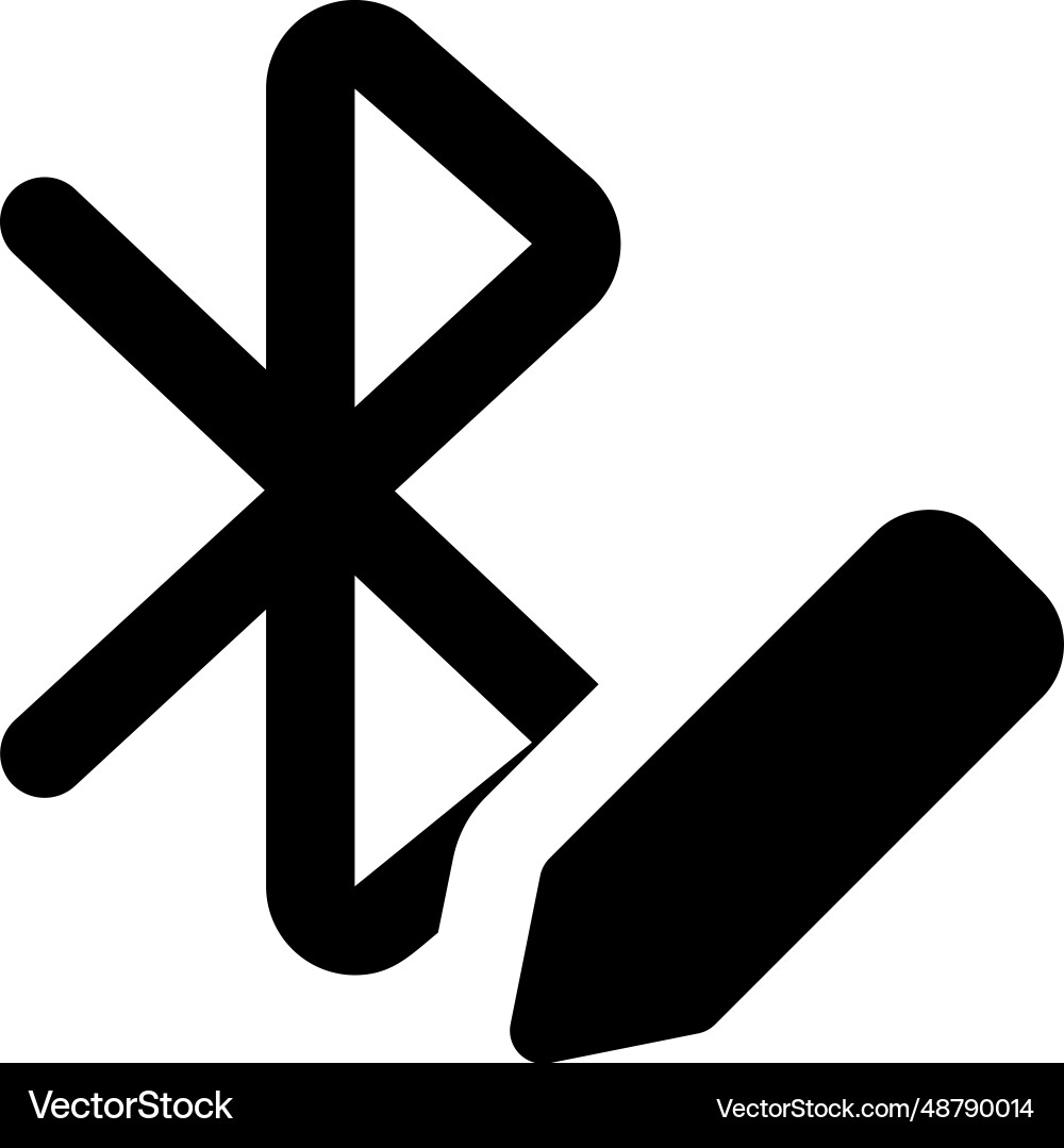 Editing the name in bluetooth option vector image