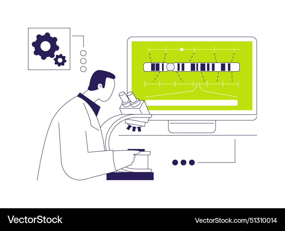 Gene mapping abstract concept Gene mapping abstract concept vector image
