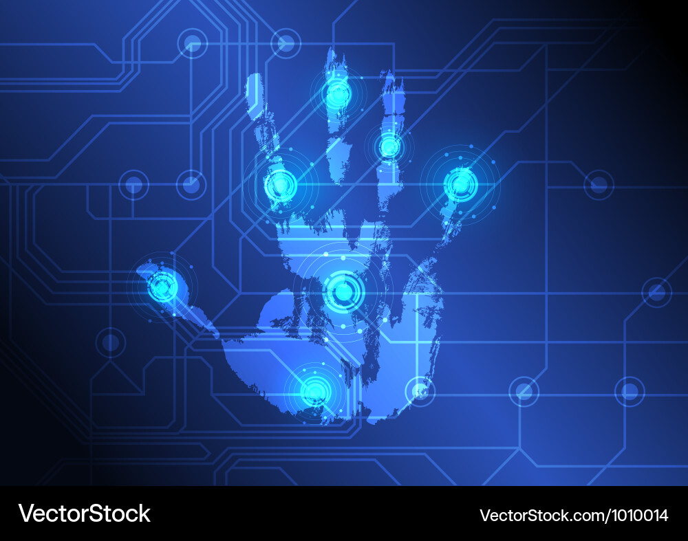 Hand Scan Technology vector image