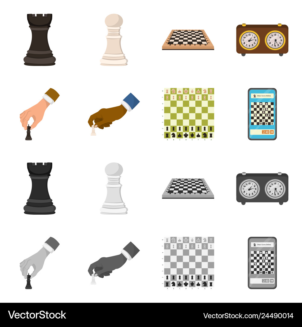 Isolated object of checkmate and thin symbol Isolated object of checkmate and thin symbol vector image