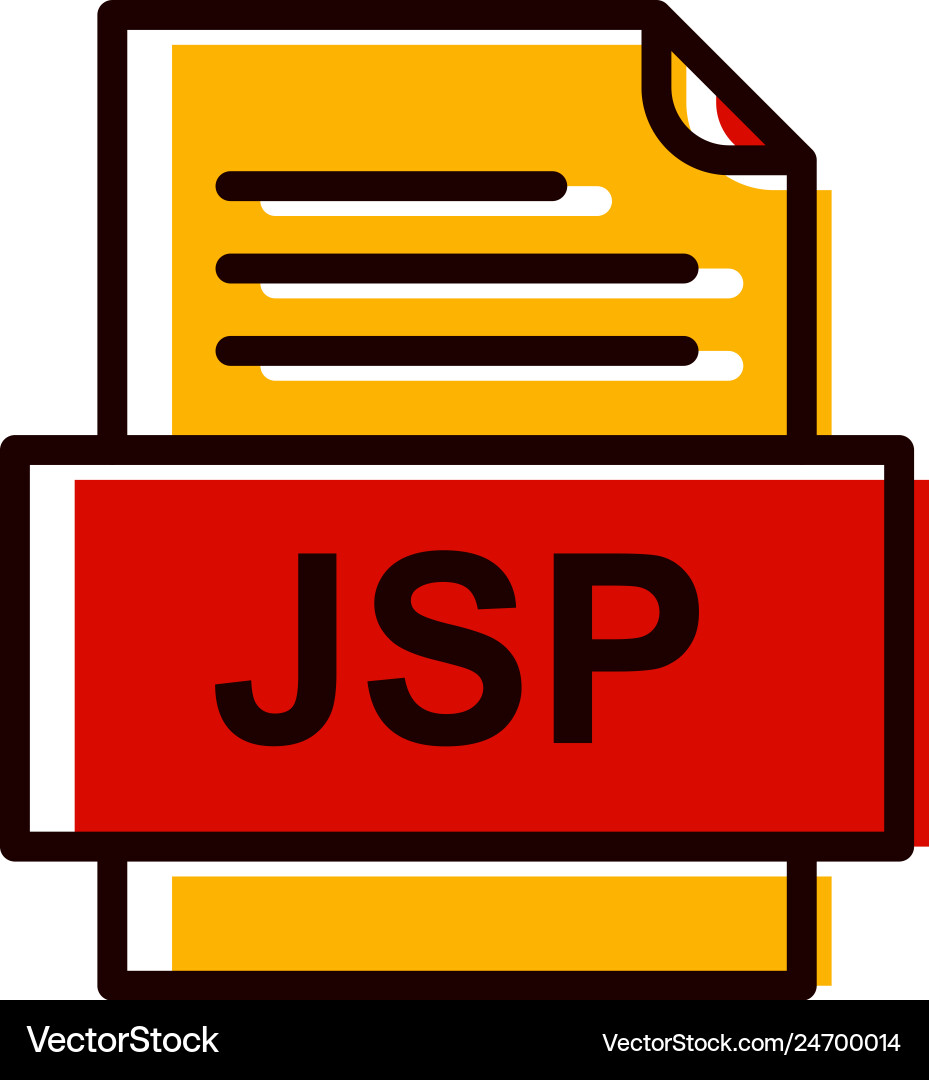 Jsp file document icon Vector Image