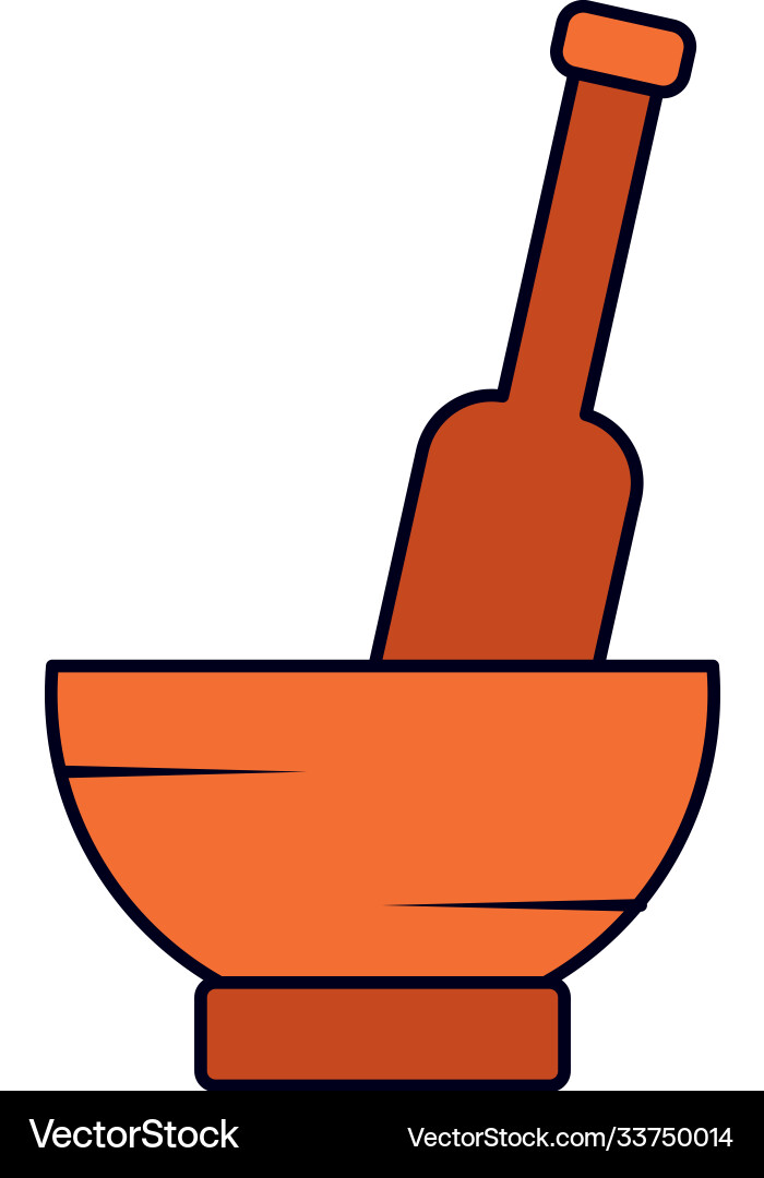 Mortar icon image line and fill style Mortar icon image line and fill style vector image